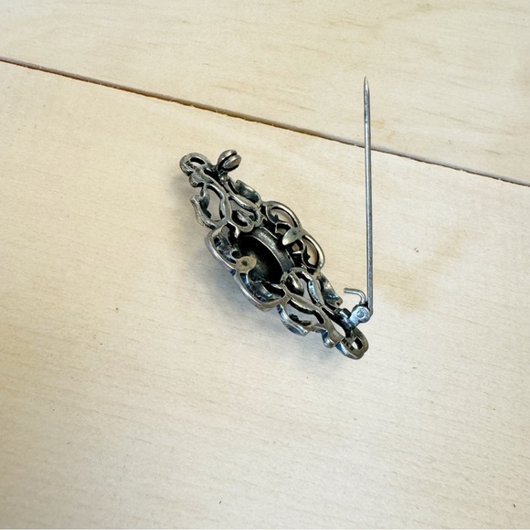 BLACHIAN Antik Schmuck Signed BAS 835 Silver Brooch Vintage - Picture 4 of 8